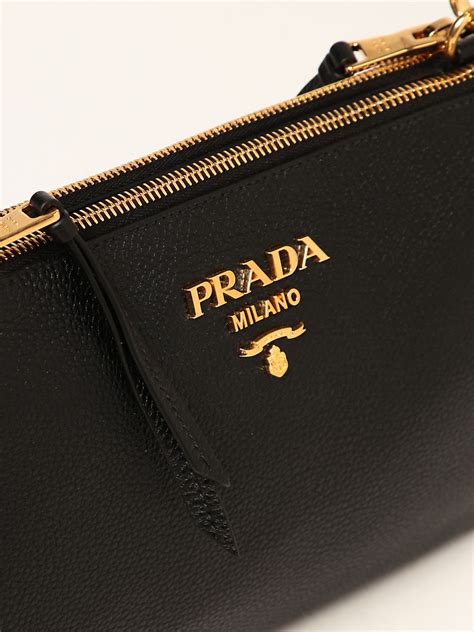 borsa prada nera con tracolla|Borsa Prada 414442 .